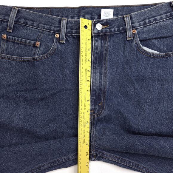 Vintage Levis 505 Jeans Mens 38x30 EUC Dark Blue Denim Retro - Picture 5 of 9